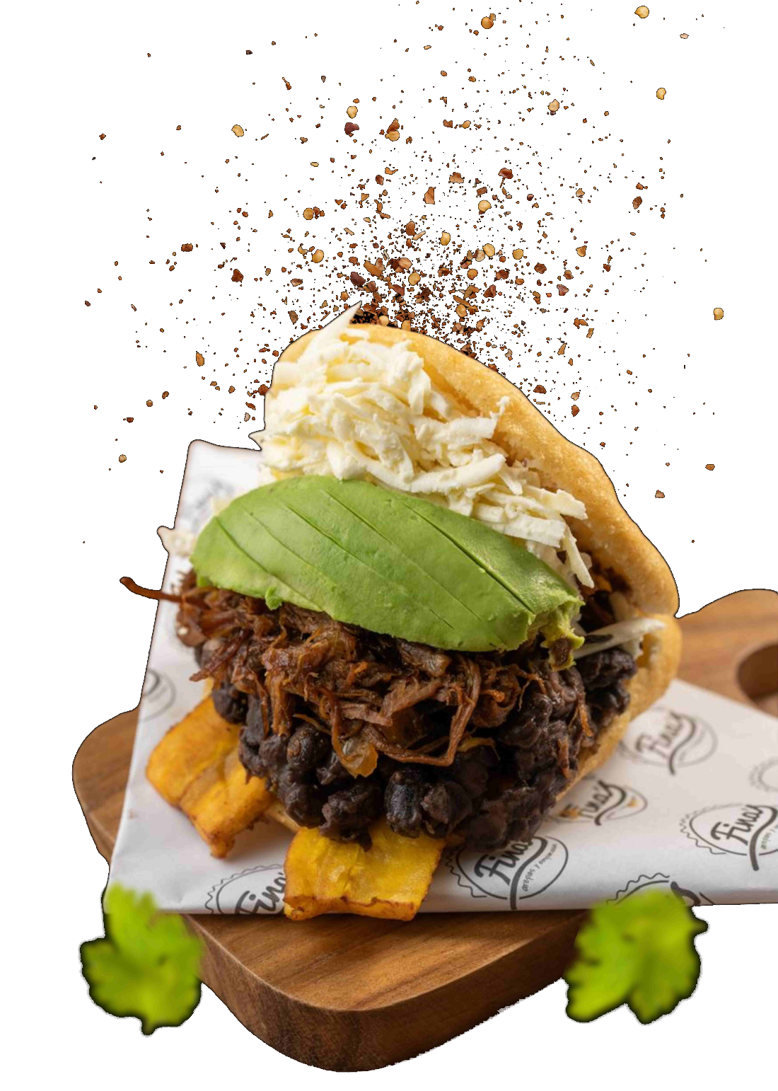 Arepa rellena de Fina’s Lounge